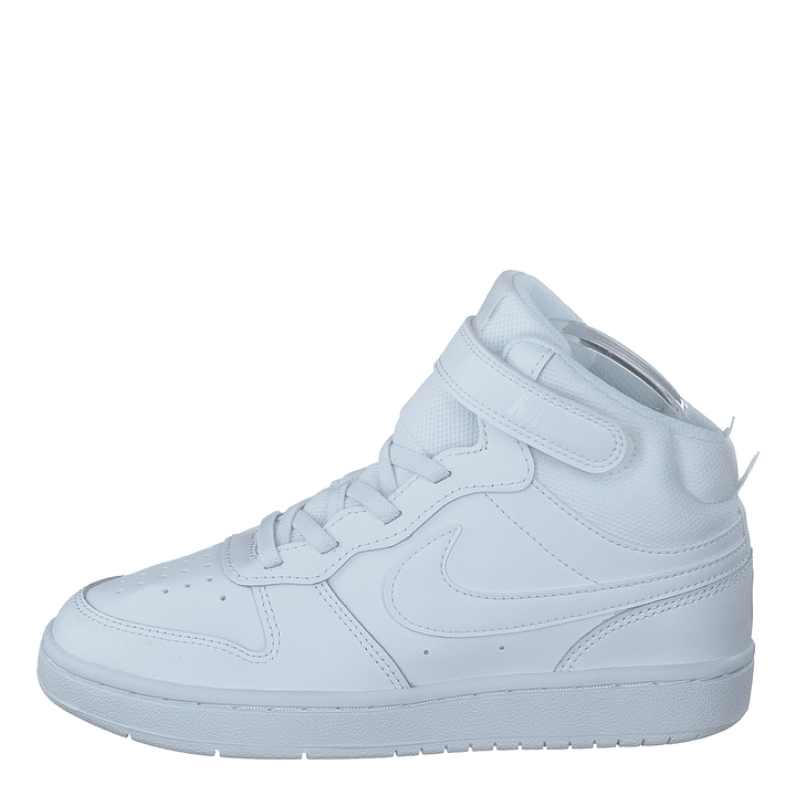 Court Borough Mid 2 Little Kids' Shoes WHITE/WHITE-WHITE