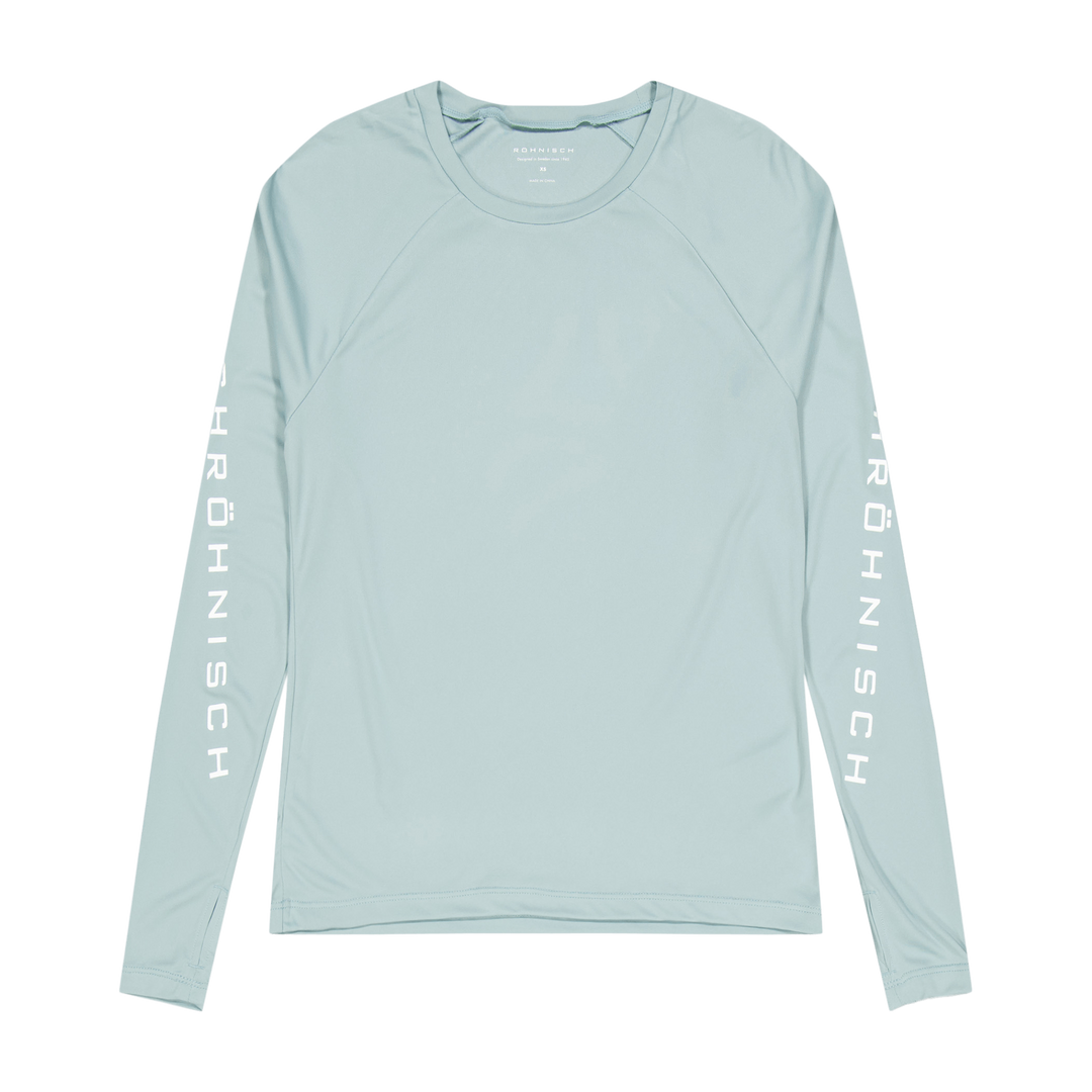 Active Logo Long Sleeve Silver Blue