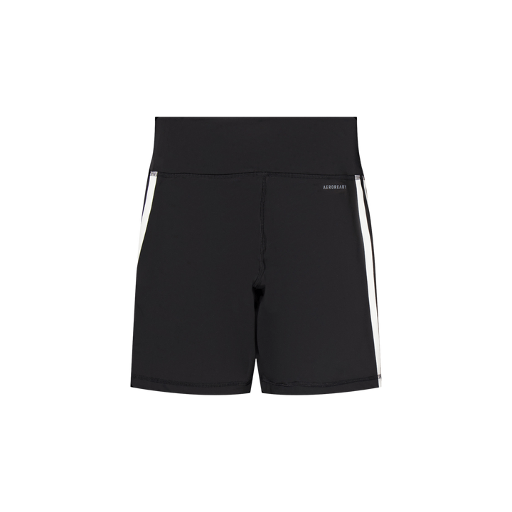 Training Essentials 3-Stripes High-Waisted Short Leggings Black
