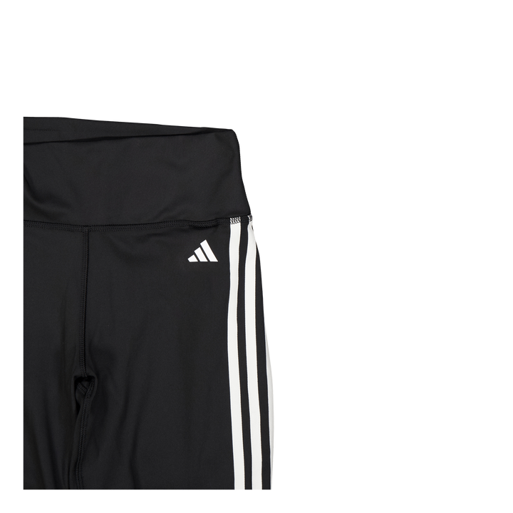 Training Essentials 3-Stripes High-Waisted Short Leggings Black