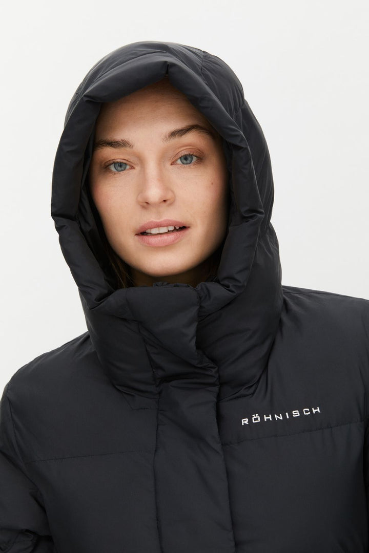 Reign Hood Coat Black