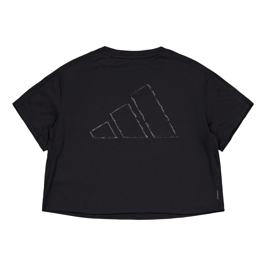 AEROREADY Train Essentials 3 Bar Logo Crop T-Shirt Black