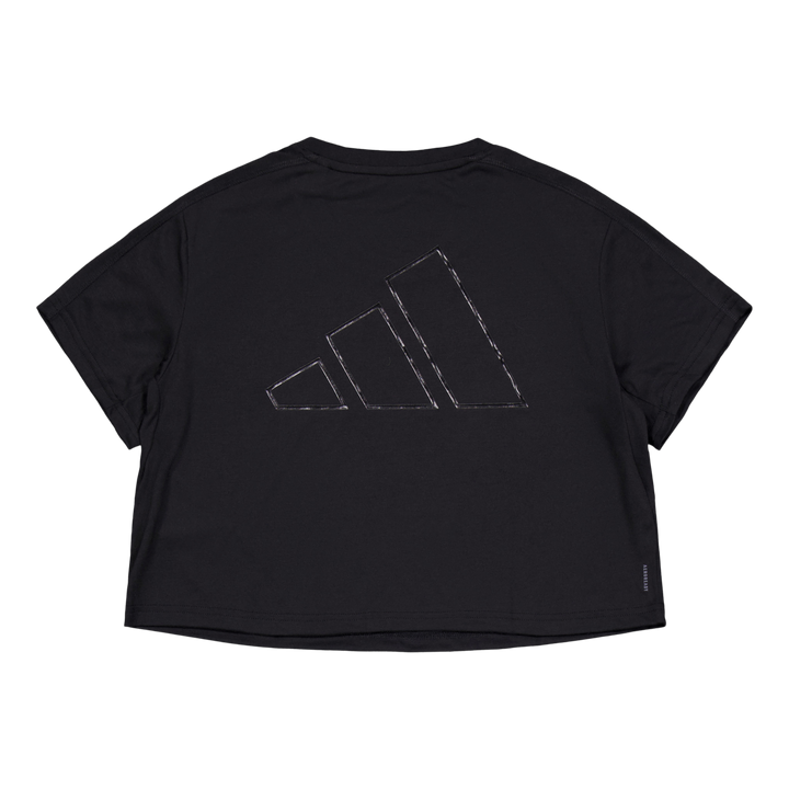 AEROREADY Train Essentials 3 Bar Logo Crop T-Shirt Black
