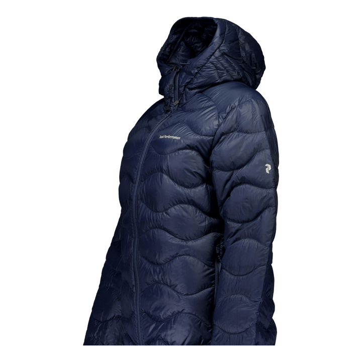 W Helium Down Hood Jacket Blue Shadow