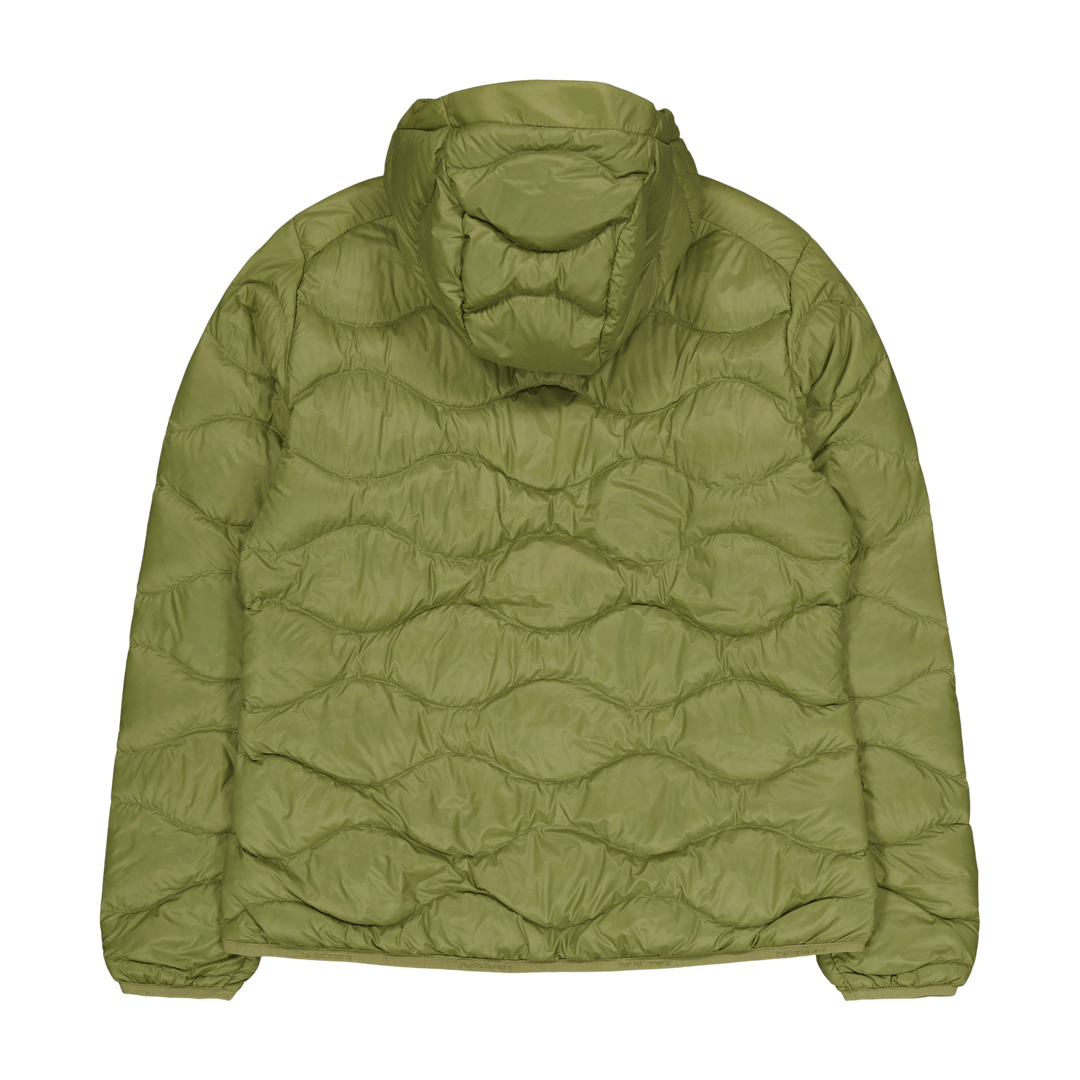W Helium Down Hood Jacket Snap Green
