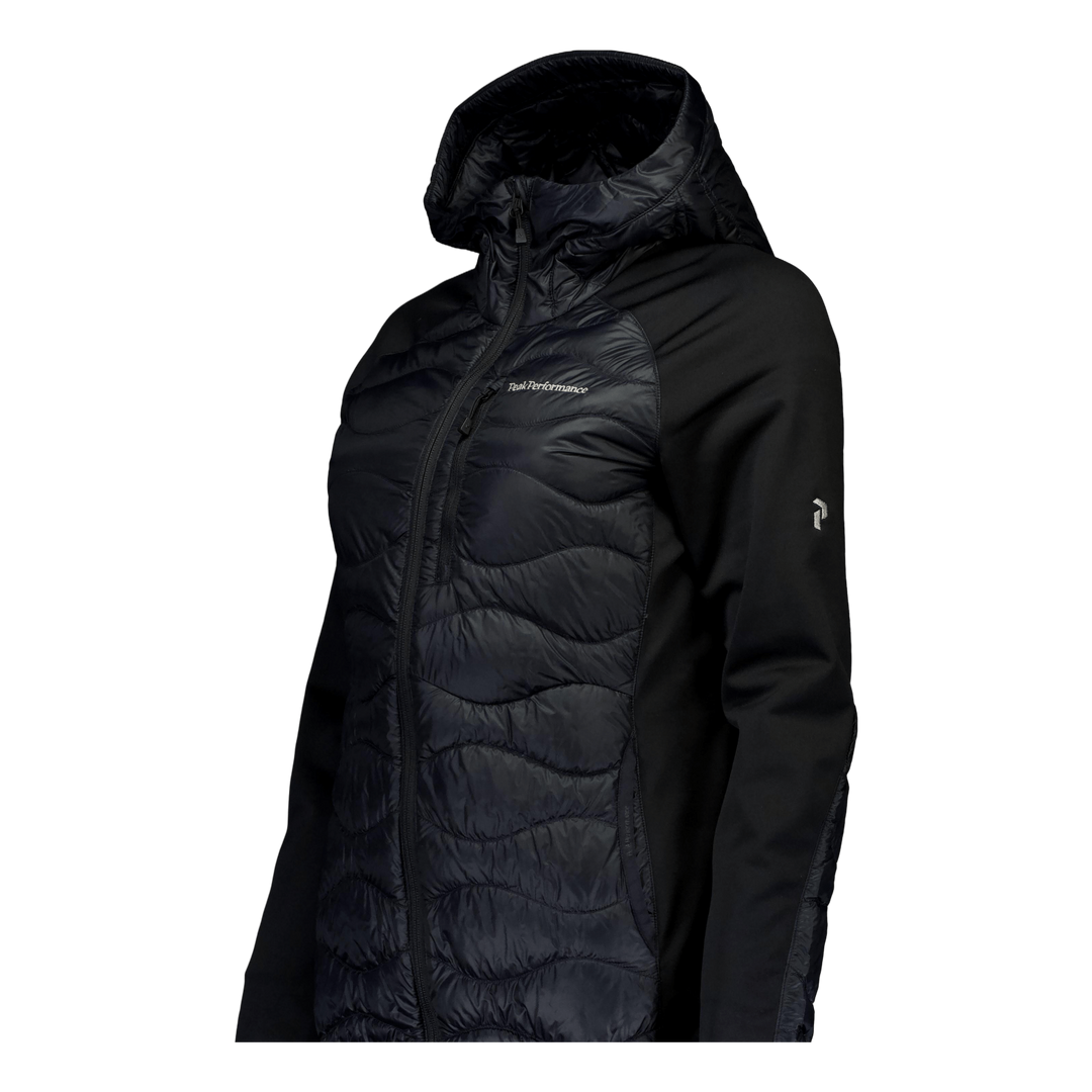 W Helium Down Hybrid Hood Black