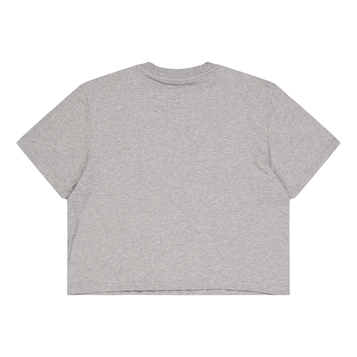 Essentials 3-Stripes Single Jersey Crop Top Medium Grey Heather