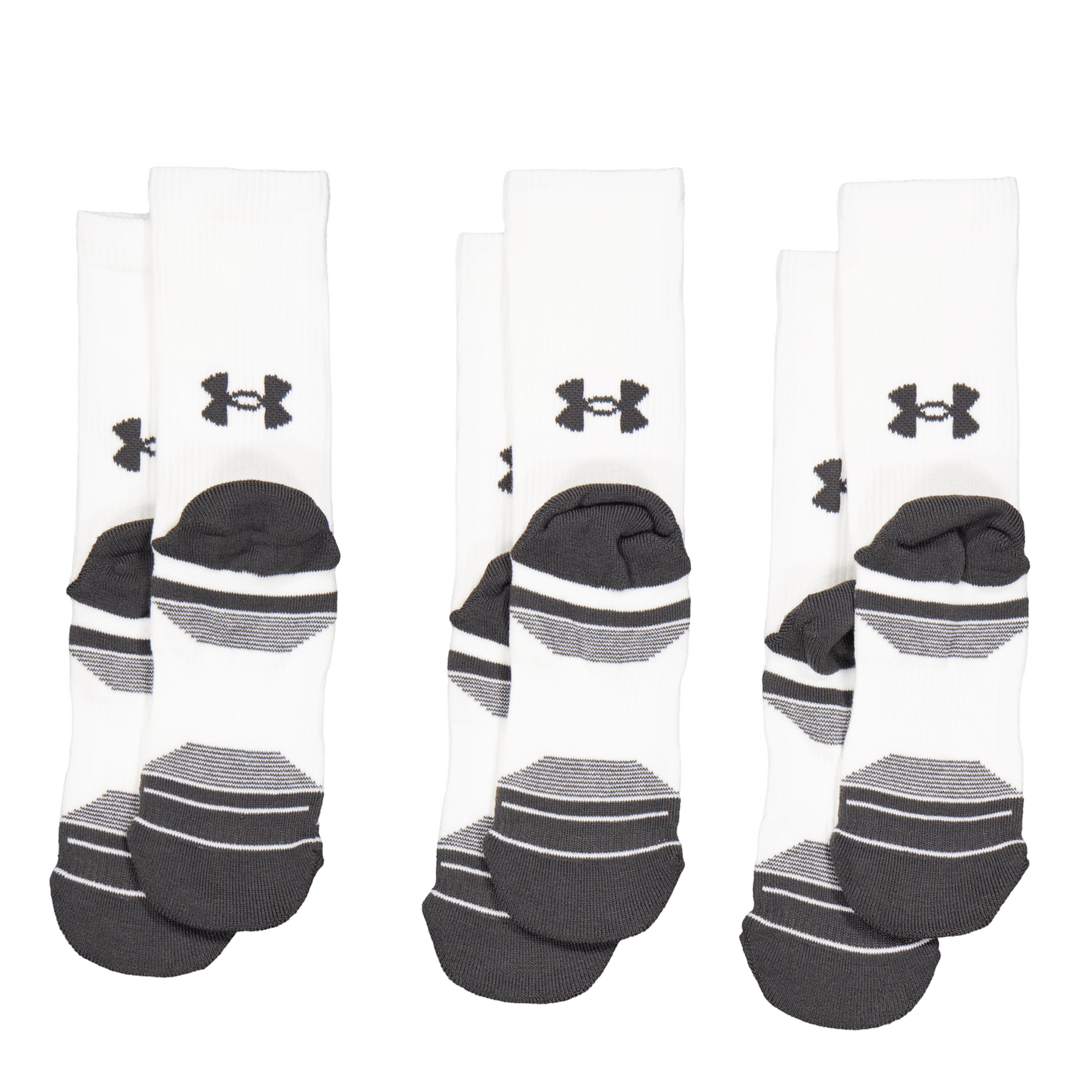 Ua Performance Tech 3pk Crew White