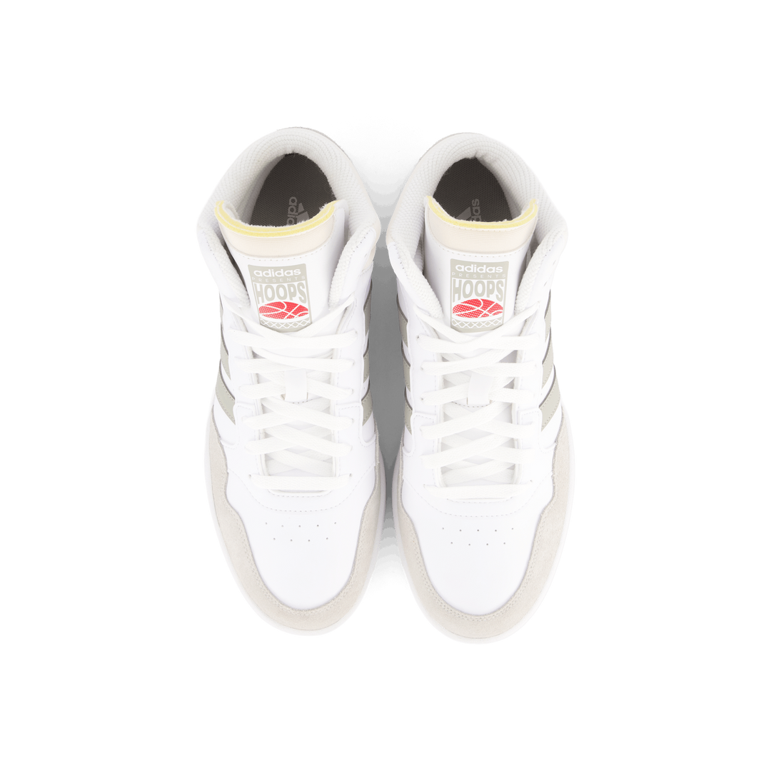 Hoops 3.0 Mid Lifestyle Basketball Classic Vintage Shoes White
