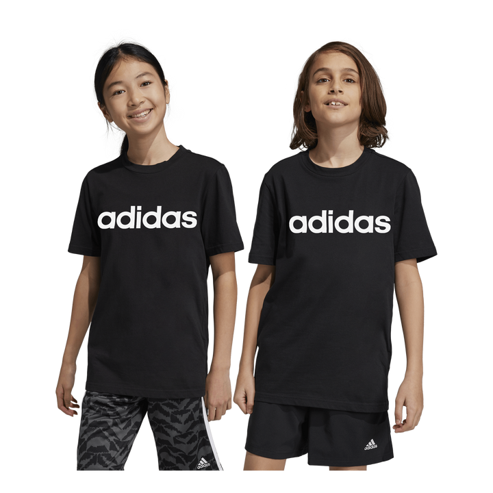 Essentials Linear Logo Cotton T-Shirt Black / White