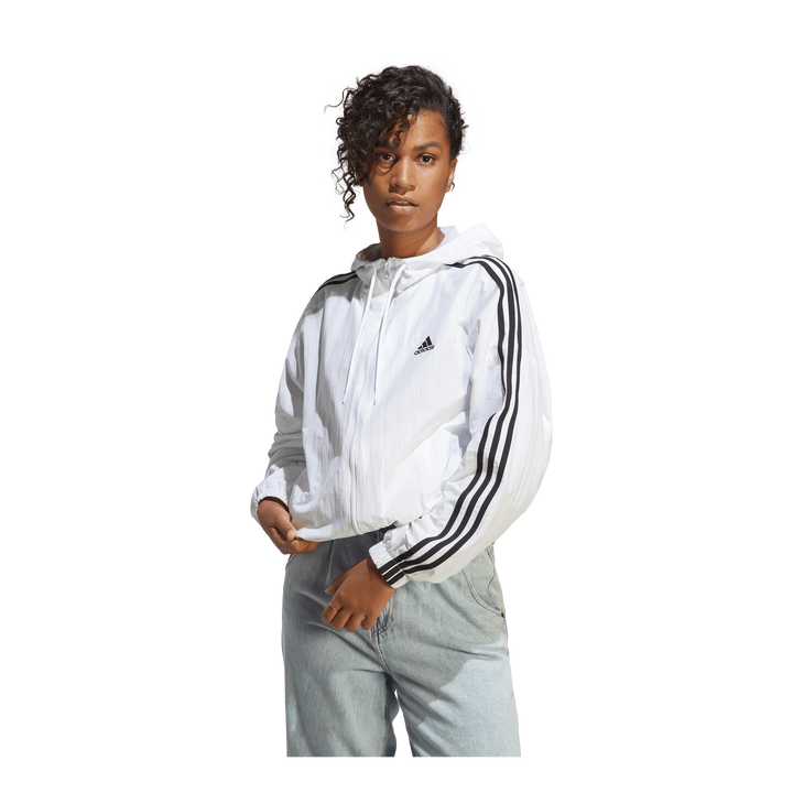 Essentials 3-Stripes Woven Windbreaker White