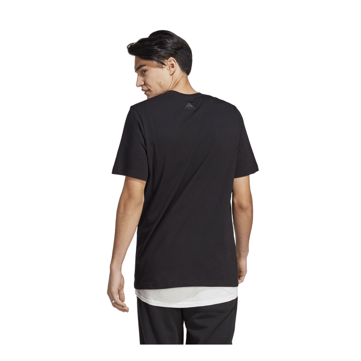 Essentials Single Jersey Linear Embroidered Logo T-Shirt Black