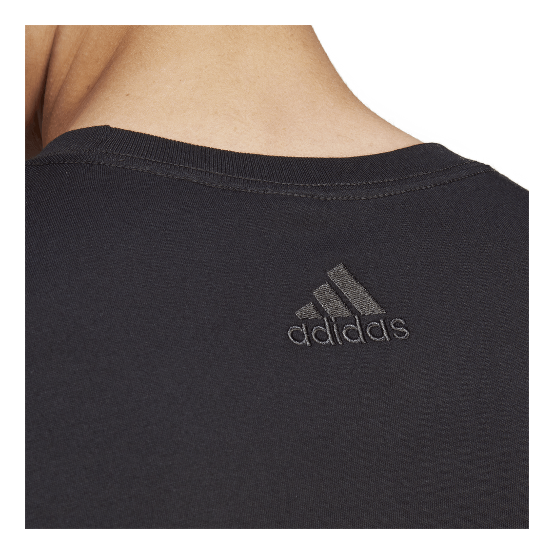 Essentials Single Jersey Linear Embroidered Logo T-Shirt Black