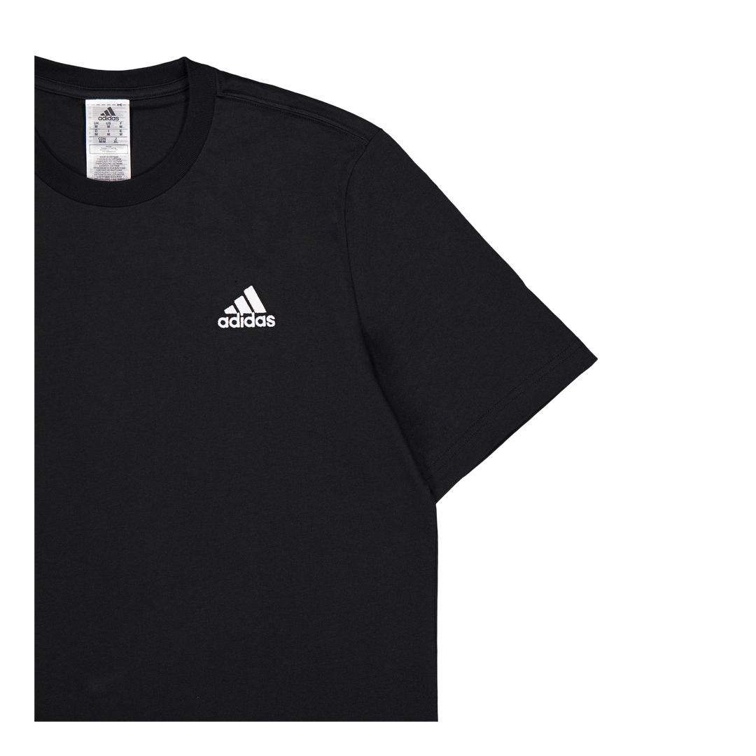 Essentials Single Jersey Embroidered Small Logo T-Shirt Black