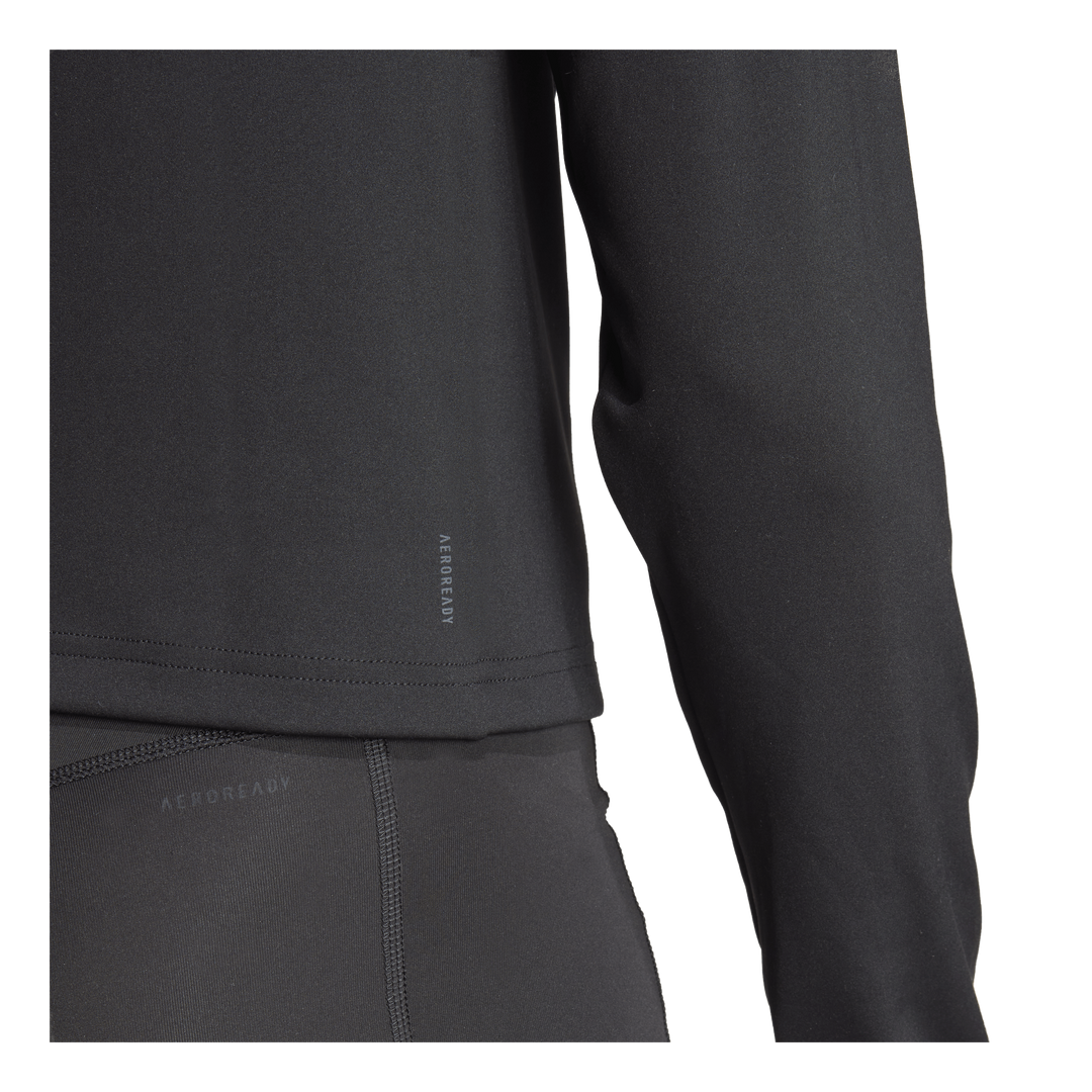 Train Essentials Minimal Branding 1/4-Zip Cover Up Black