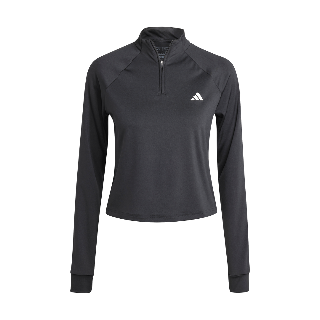 Train Essentials Minimal Branding 1/4-Zip Cover Up Black