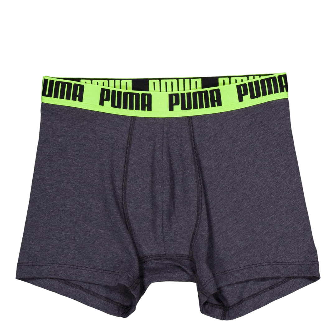 Puma Men Everyday Basic Boxer  Dark Grey Melange / Yellow