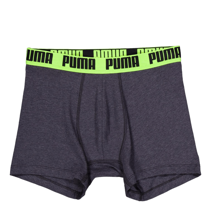 Puma Men Everyday Basic Boxer  Dark Grey Melange / Yellow