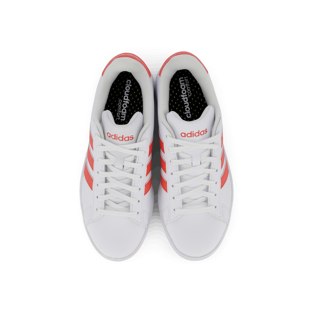 Grand Court Cloudfoam Comfort Shoes Cloud White / Preloved Scarlet / Cloud White