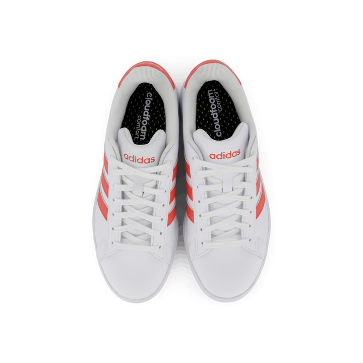 Grand Court Cloudfoam Comfort Shoes Cloud White / Preloved Scarlet / Cloud White