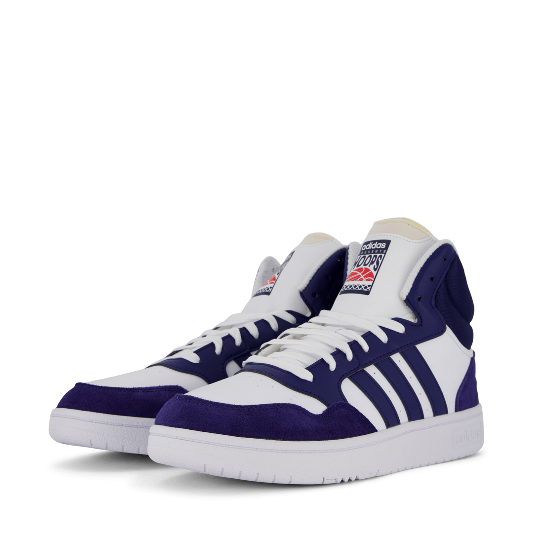 Hoops 3 Mid Lifestyle Basketball Classic Vintage Shoes Cloud White / Dkblue / Dkblue