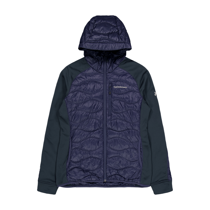 W Helium Down Hybrid Hood Blue Shadow