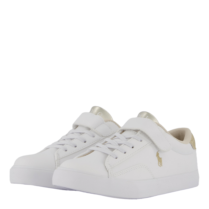 Theron V Ps White Smooth Pu/gold Metallick