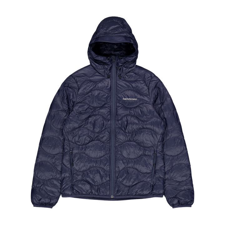 W Helium Down Hood Jacket Blue Shadow