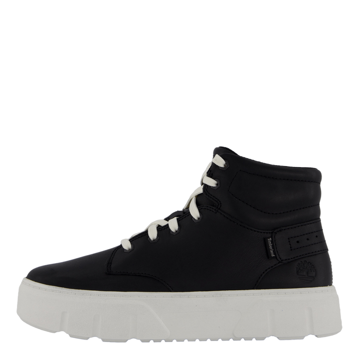 High Top Lace Up Sneaker Blk Full Grain