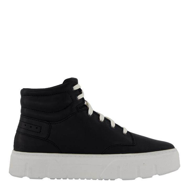High Top Lace Up Sneaker Blk Full Grain