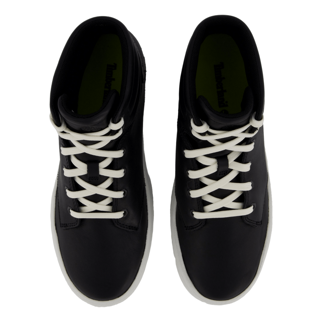 High Top Lace Up Sneaker Blk Full Grain