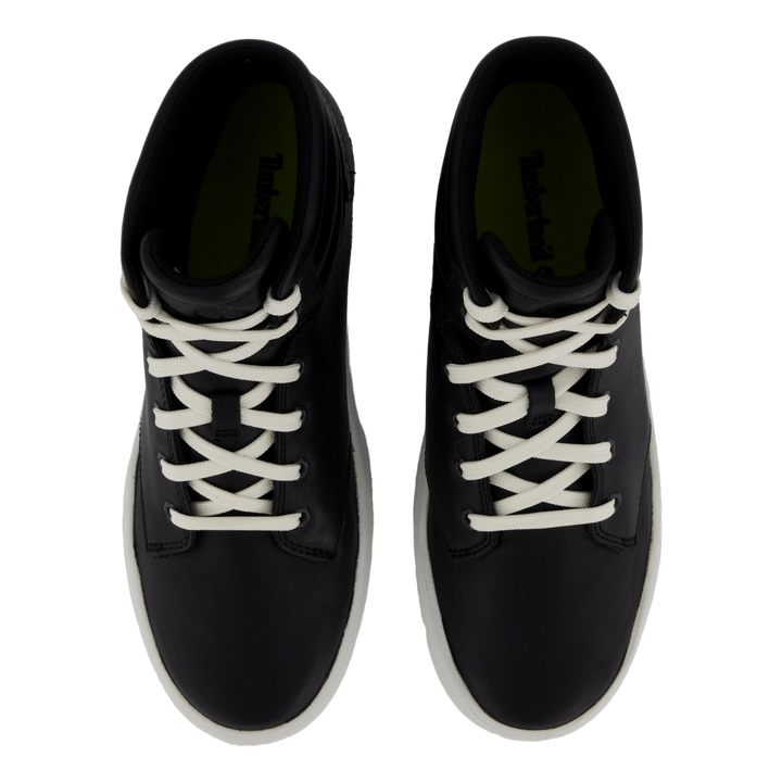 High Top Lace Up Sneaker Blk Full Grain