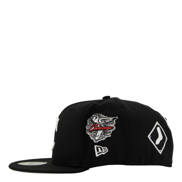 Mlb Coops Patch 59fifty Chiwh Blk