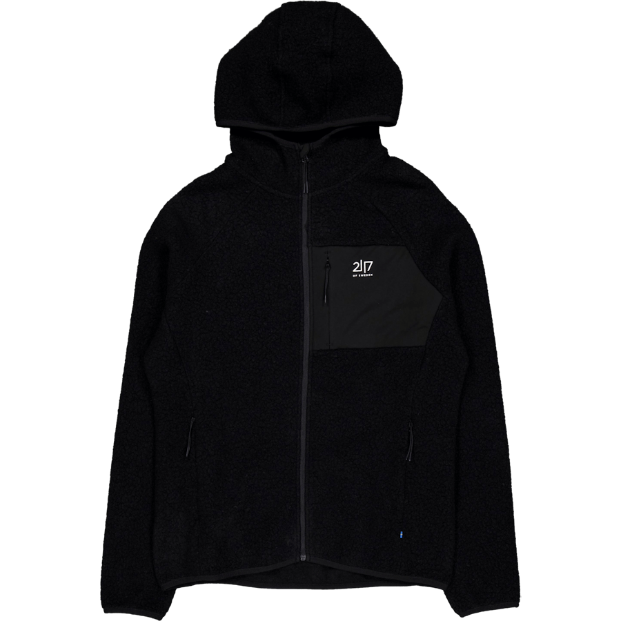 Skord Wool Pile Hoodie H Black