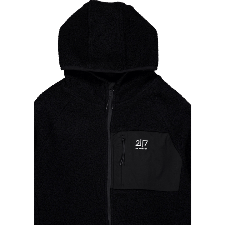 Skord Wool Pile Hoodie D Black