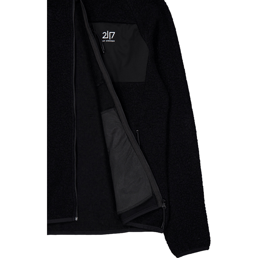 Skord Wool Pile Hoodie D Black