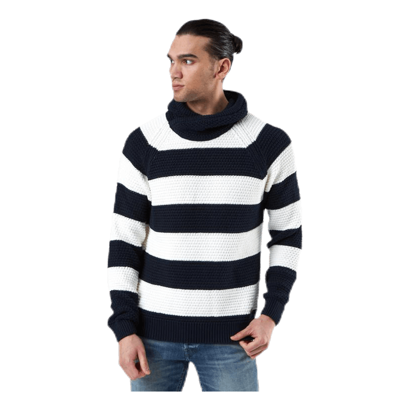 Emil Wrap Neck Blue/White