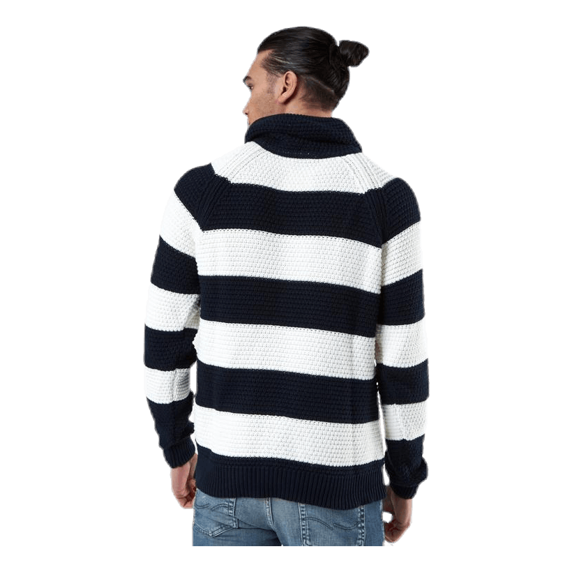 Emil Wrap Neck Blue/White