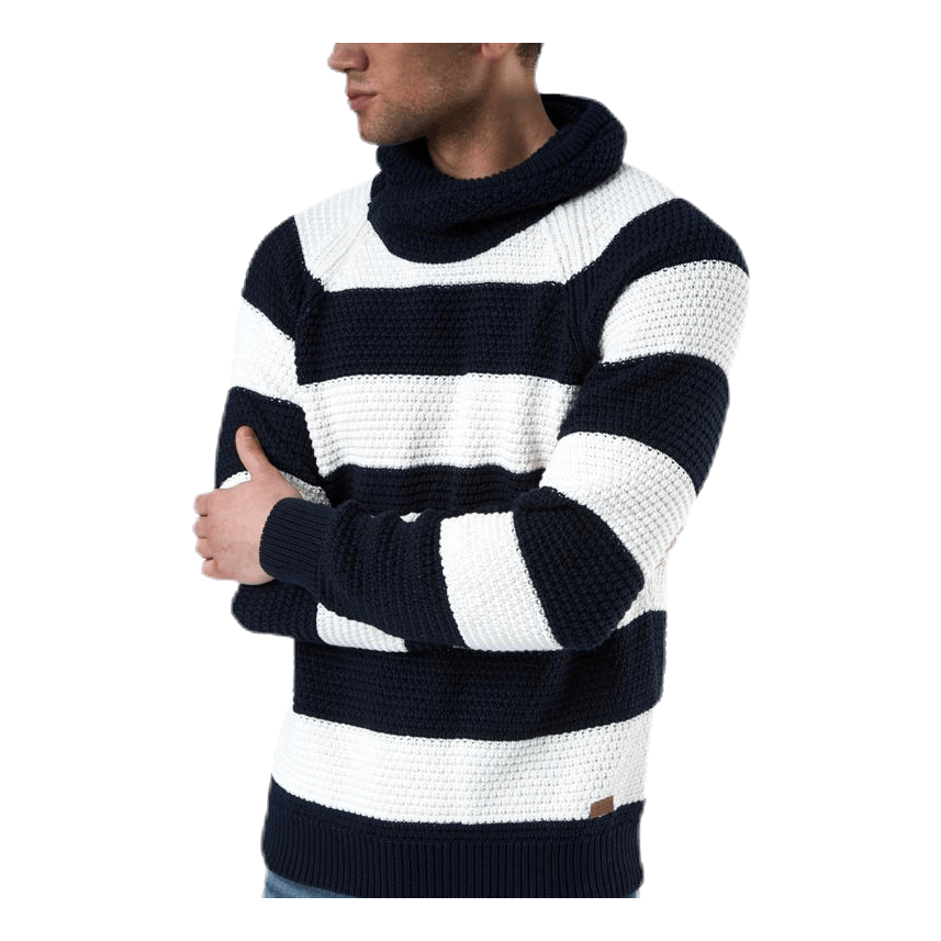 Emil Wrap Neck Blue/White