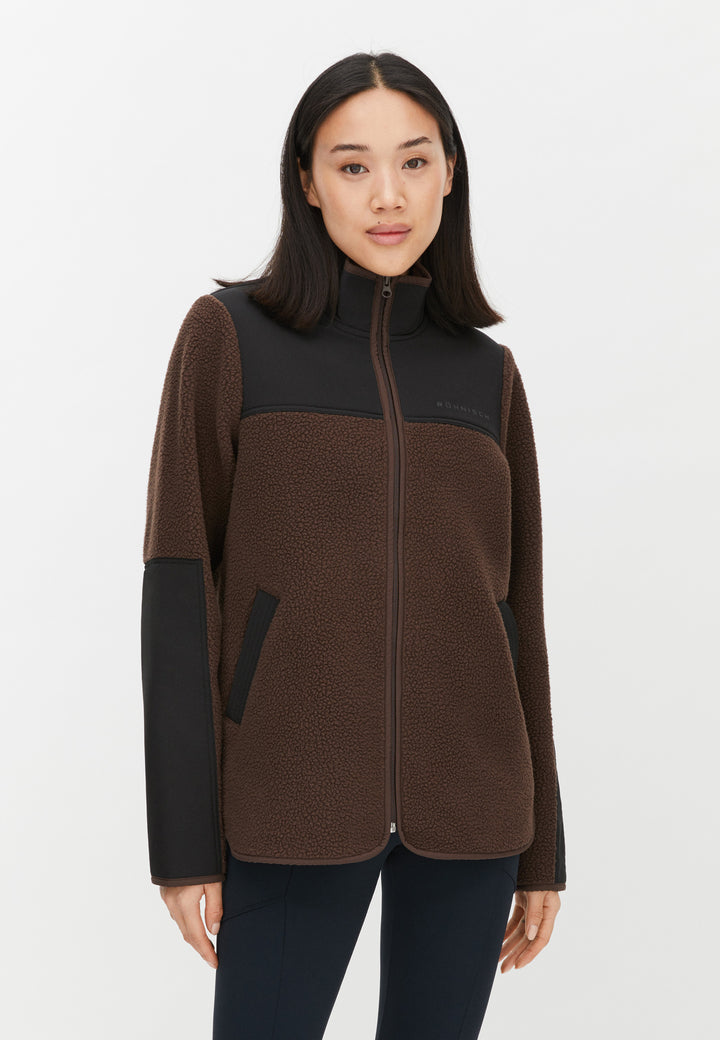 Phoebe Pile Jacket Seal Brown
