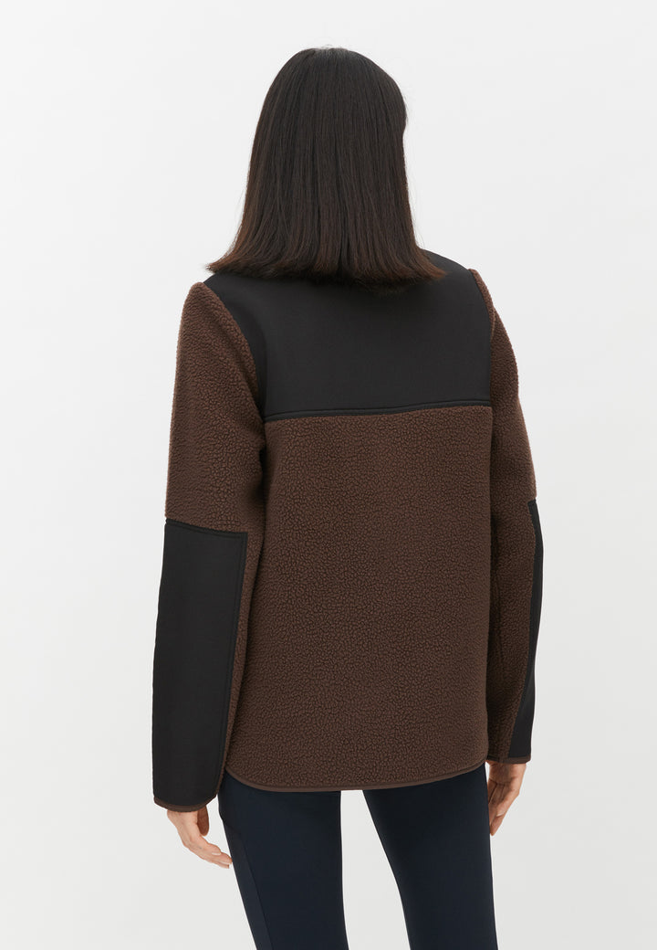 Phoebe Pile Jacket Seal Brown