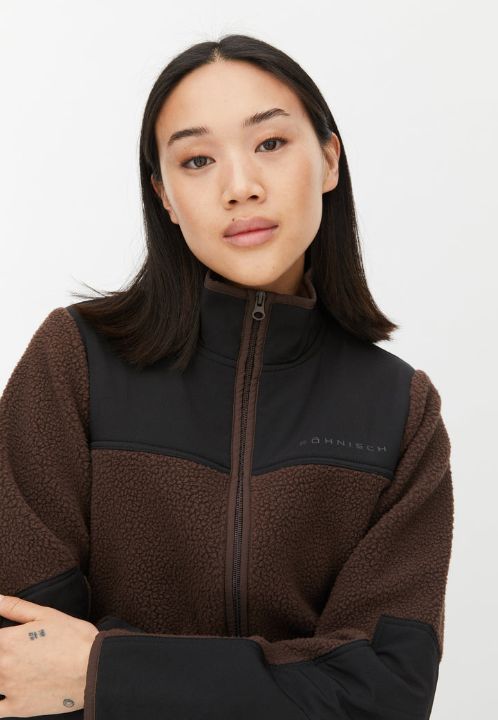 Phoebe Pile Jacket Seal Brown