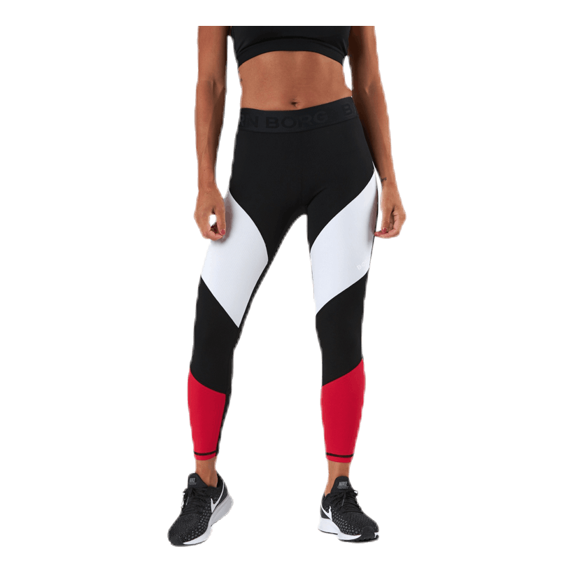 Cadence Blocked Tights Red
