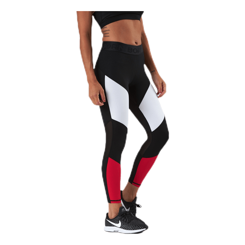 Cadence Blocked Tights Red