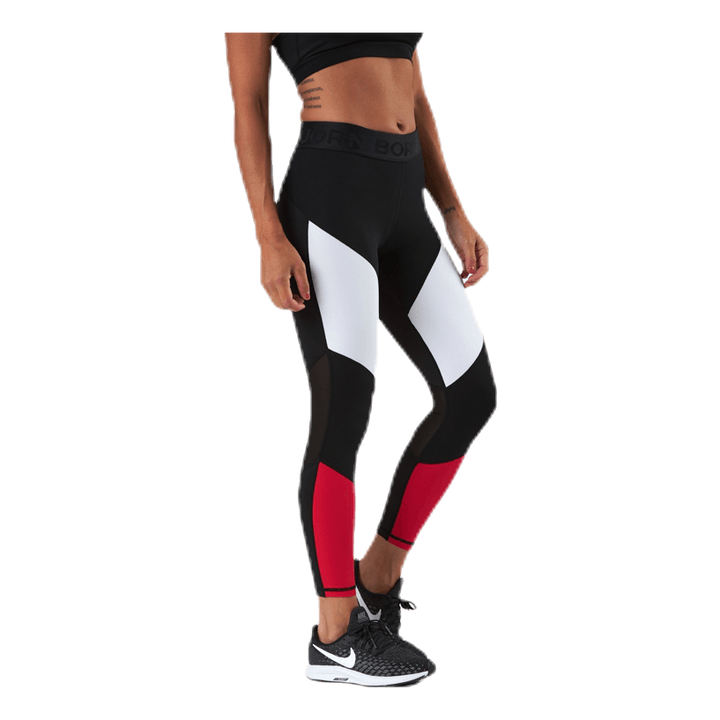 Cadence Blocked Tights Red