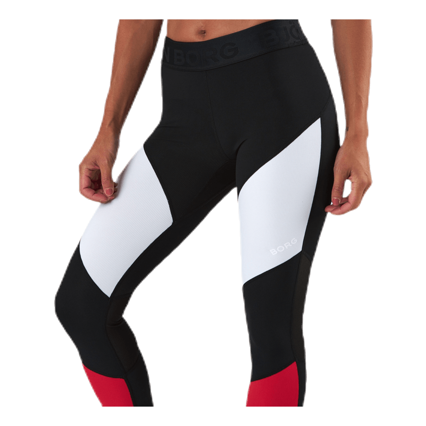 Cadence Blocked Tights Red