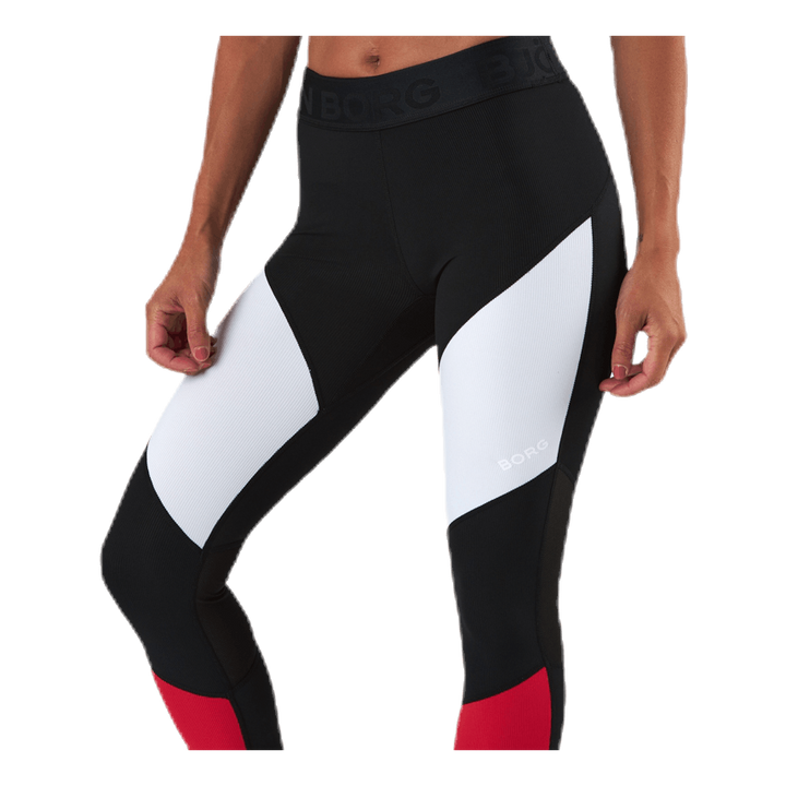 Cadence Blocked Tights Red