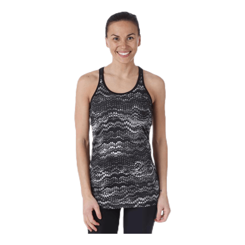 Long Racerback AOP Black