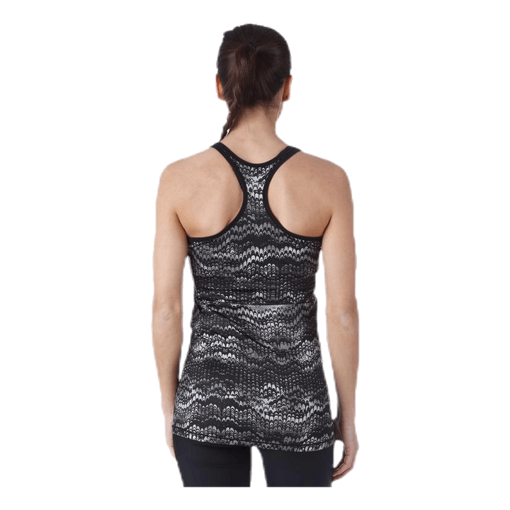 Long Racerback AOP Black