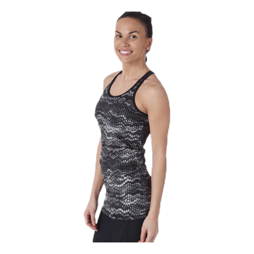 Long Racerback AOP Black